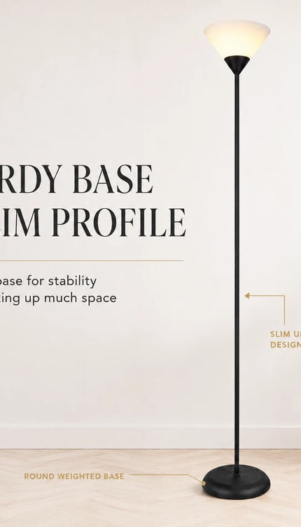 Uplighter Floor Lamp Sleek & Modern Standing Tall Lamp for Home Office