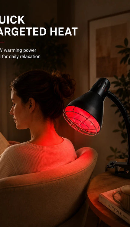 Infrared Heat Lamp 150W Red Light Therapy Clip On Adjustable Muscle Relaxation