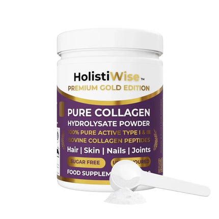 Pure Collagen Hydrolysate Powder 300g Type I & III Bovine Peptides Unflavoured