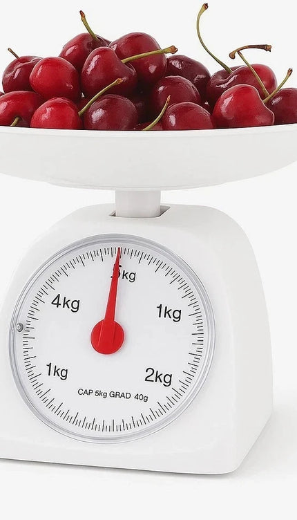 Kitchen Weight Scale 5KG White Round Mechanical Cooking Food Measuring Scale