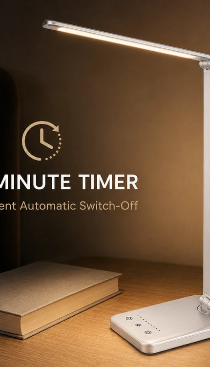 LED Reading Desk Lamp with Touch Dimming & Timer