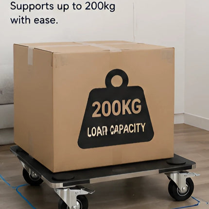 200KG Wooden Dolly Trolley Cart Wheeled Roller Platform Transporter Board