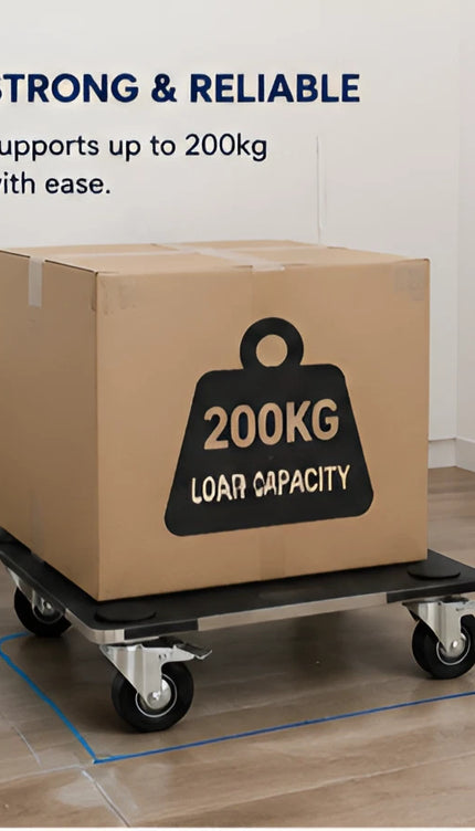 200KG Wooden Dolly Trolley Cart Wheeled Roller Platform Transporter Board