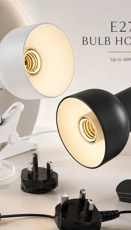 Clip On LED Study Lamp E27 For Bed Headboard Desk Shelf Adjustable Reading Light