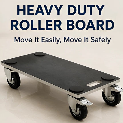 200KG Wooden Dolly Trolley Cart Wheeled Roller Platform Transporter Board
