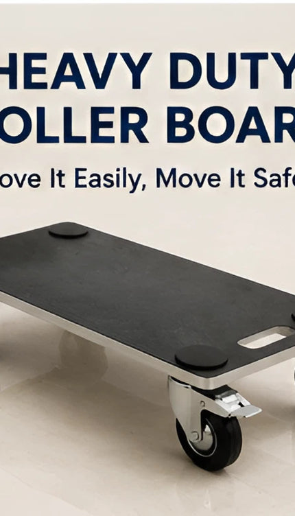 200KG Wooden Dolly Trolley Cart Wheeled Roller Platform Transporter Board