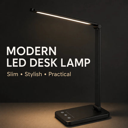 LED Desk Lamp Dimmable Touch Control USB 5 Modes Timer Reading Study Light