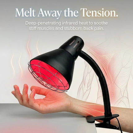 Infrared Heat Lamp 150W Red Light Therapy Clip On Adjustable Muscle Relaxation