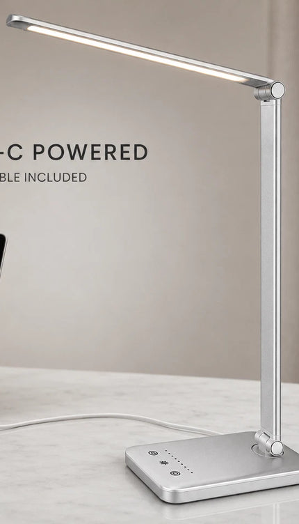 LED Study Lamp with 5 Colour Modes & Touch Dimming