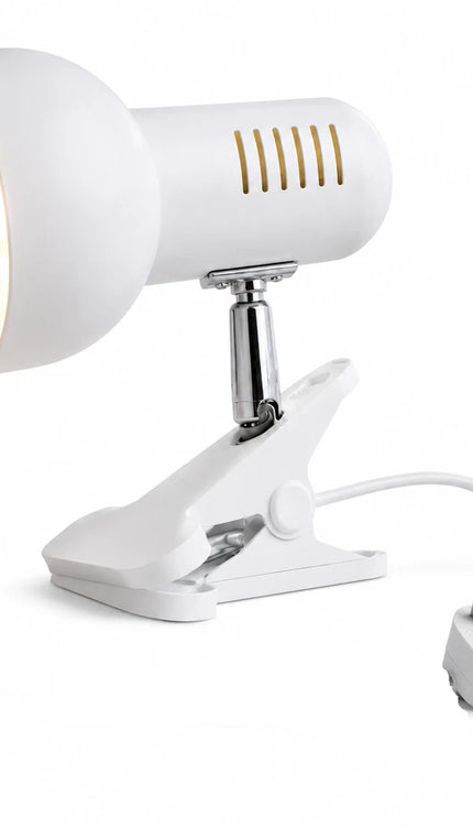 Clip On Reading Light Desk Lamp E27 Bulb Holder Bed Headboard Shelf Adjustable