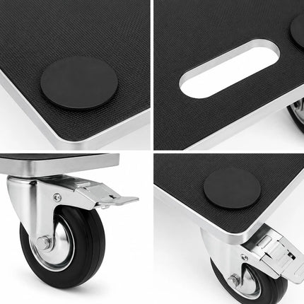 200KG Wooden Dolly Trolley Cart Wheeled Roller Platform Transporter Board