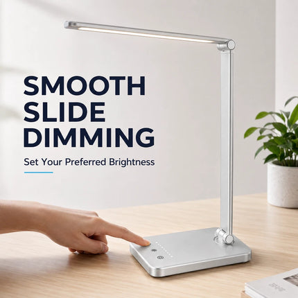 LED Desk Lamp Dimmable Touch Control USB 5 Modes Timer Reading Study Light