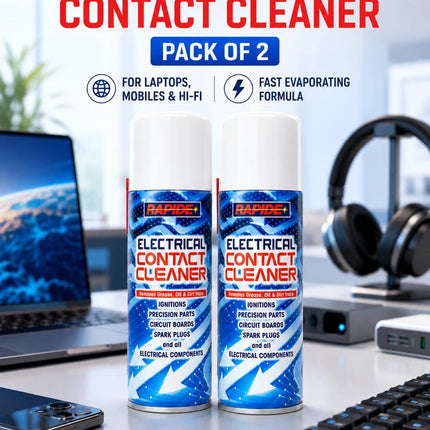 2x Electrical Contact Cleaner 200ml Switch Clean Aerosol Spray Can Dirt Remover