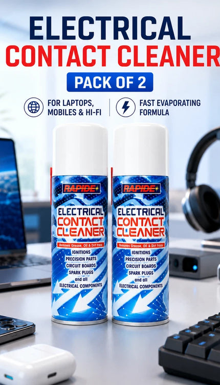 2x Electrical Contact Cleaner 200ml Switch Clean Aerosol Spray Can Dirt Remover