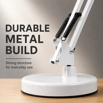 Adjustable Architect Desk Lamp E27 with Base & Clamp Metal Swing Arm Study Light
