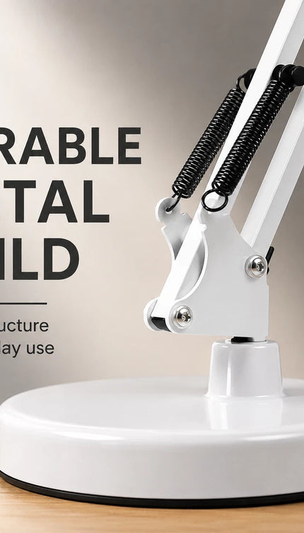 Desk Lamp E27 Swing Adjustable Arm Table Light with Clamp Reading Craft Work