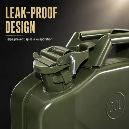 10L Heavy Duty Metal Jerry Can – Petrol & Diesel Fuel Storage Container (Pack of 1)