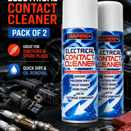 2x Electrical Contact Cleaner 200ml Switch Clean Aerosol Spray Can Dirt Remover