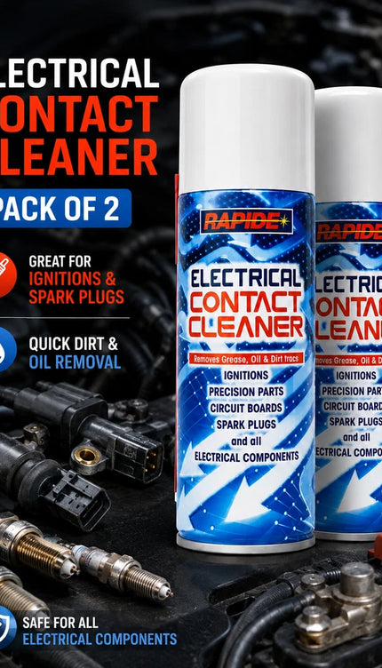 2x Electrical Contact Cleaner 200ml Switch Clean Aerosol Spray Can Dirt Remover