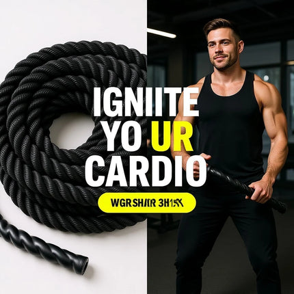 Battle Rope 38mm Heavy Duty Gym Workout Cardio Fitness Training Sled Pull Rope