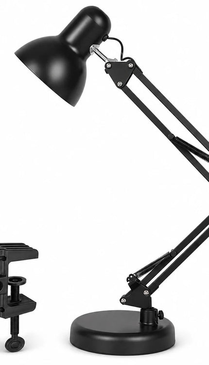 Desk Lamp E27 Swing Adjustable Arm Table Light with Clamp Reading Craft Work