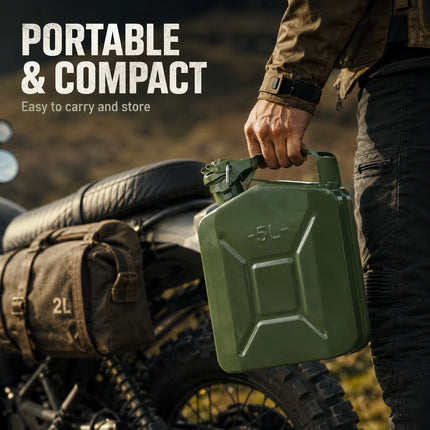 10L Heavy Duty Metal Jerry Can – Petrol & Diesel Fuel Storage Container (Pack of 1)