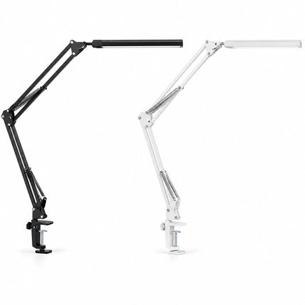 LED Metal Desk Lamp with Clamp USB 3 Colour Modes 10 Brightness Levels Swing Arm