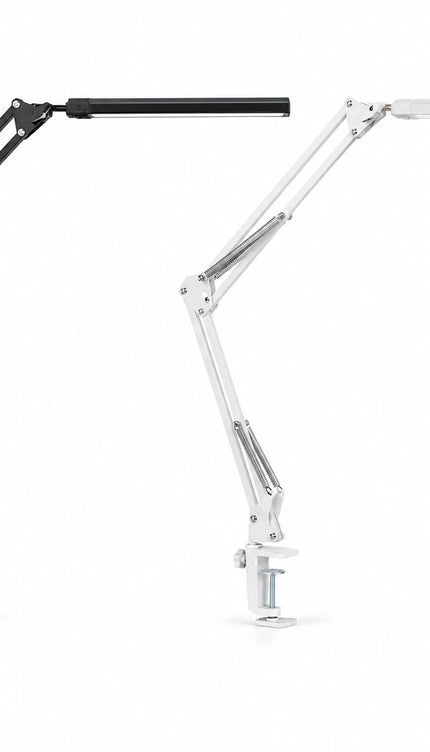LED Metal Desk Lamp with Clamp USB 3 Colour Modes 10 Brightness Levels Swing Arm